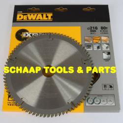 Cirkelzaagblad extreme 216x30mm 80 tanden Trapezium negatief SERIES 40 o.a. voor aluminium | DT4286